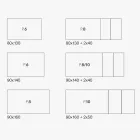 Rozkładany stół z marmurowym blatem z melaminy i antracytowymi nogami - Ariel Viadurini