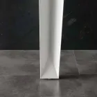 Rozkładany stół z nowoczesnym blatem ze szkła hartowanego Baltimora Viadurini