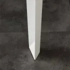 Rozkładany stół z nowoczesnym blatem ze szkła hartowanego Baltimora Viadurini