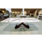 Stół rozkładany od 180 do 260 cm z gresu spiekanego z wykończeniem Pandora - Orion Viadurini