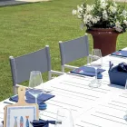 Rozkładany stół zewnętrzny z aluminiowym blatem - Supernova Viadurini