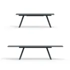 Rozkładany stół ogrodowy ze stali ocynkowanej Made in Italy - Brienne Viadurini