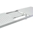 Rozkładany aluminiowy stół ogrodowy z blatem z listew - Passport Viadurini