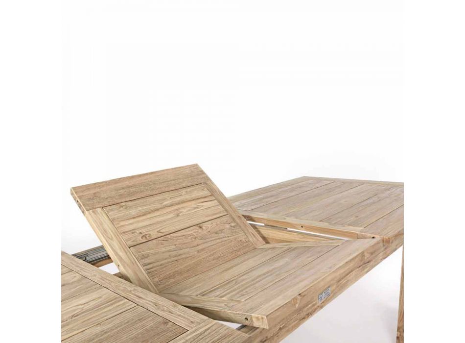 Wysuwany drewniany stół ogrodowy 8 osób projektuje Homemotion - Gismondo Viadurini
