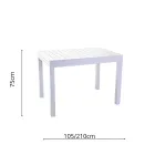 Rozkładany stół ogrodowy wykonany w całości z aluminium - Sheet Viadurini