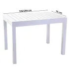 Rozkładany stół ogrodowy wykonany w całości z aluminium - Sheet Viadurini