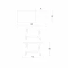 Rozkładany stół do jadalni z drewna i metalu do 280 cm - Gallotto Viadurini