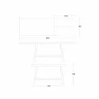 Rozkładany stół do jadalni z drewna i metalu do 280 cm - Gallotto Viadurini