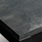 Rozkładany stół do salonu z blatem z melaminy i metalowymi nogami - Shaila Viadurini