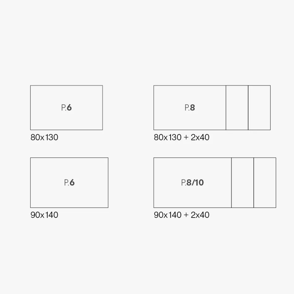 Rozkładany stół do salonu z blatem z melaminy i metalowymi nogami - Shaila Viadurini
