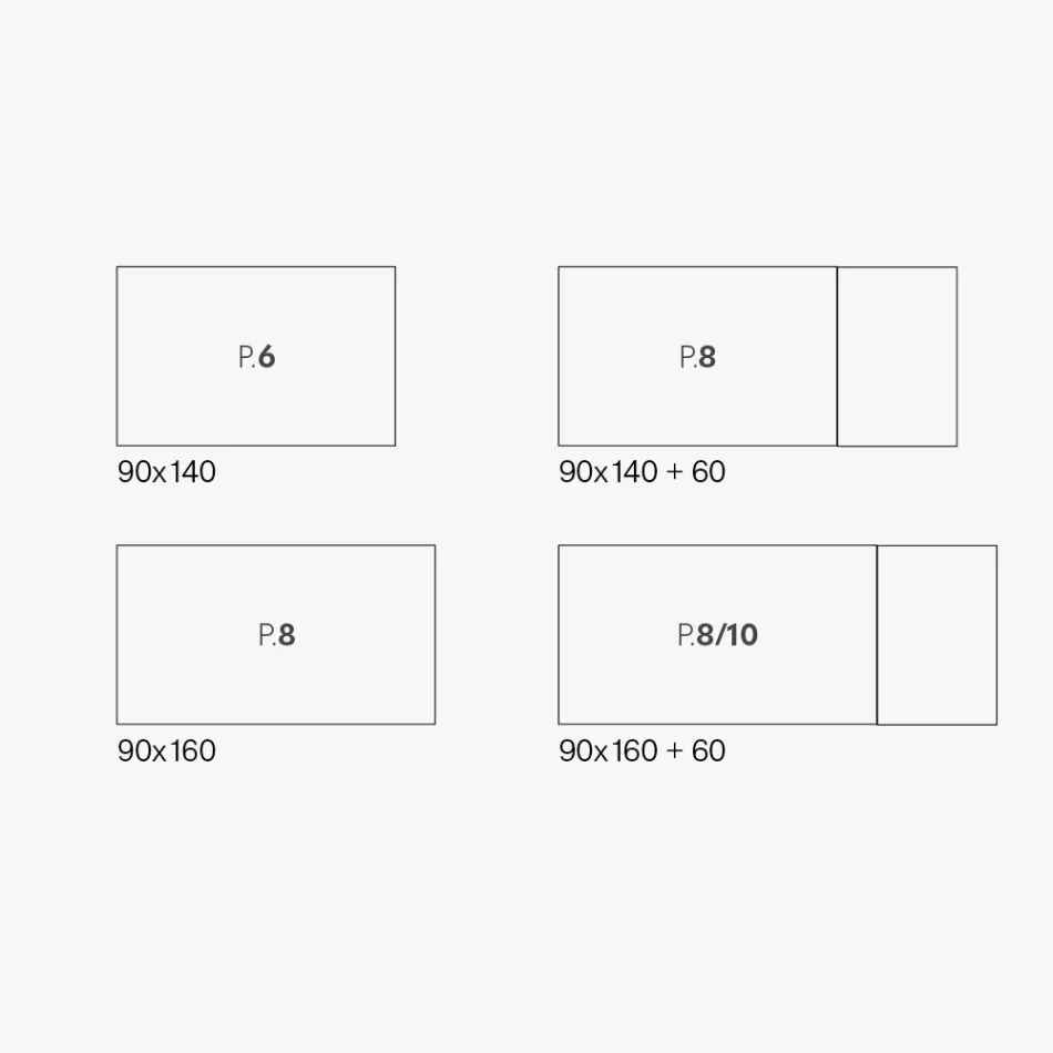 Rozkładany stół do salonu z melaminy Made in Italy - Ondine Viadurini