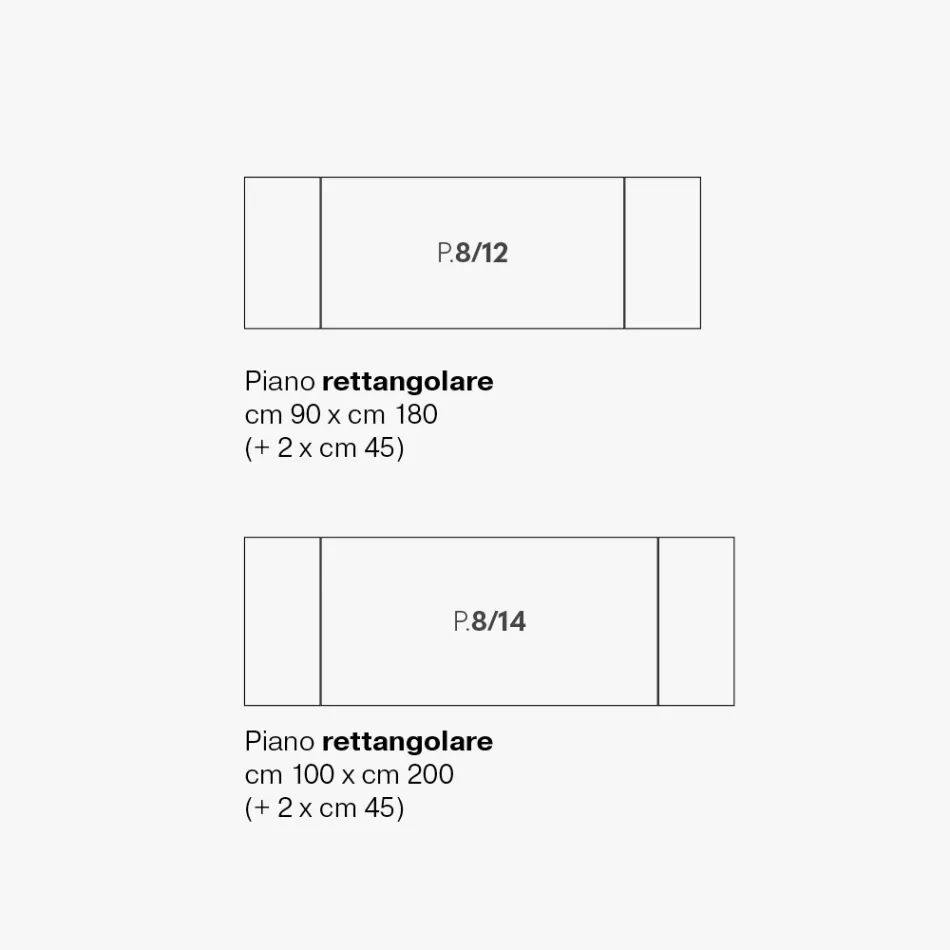 Rozkładany stół do salonu z metalu i ceramiki szklanej Made in Italy - Meluso Viadurini