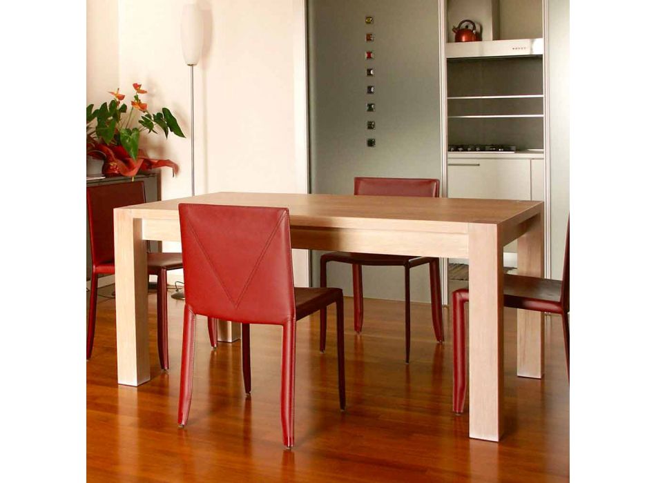 Rozkładany stół z drewna dębowego, L160 / 260xP90cm, Jacob Viadurini