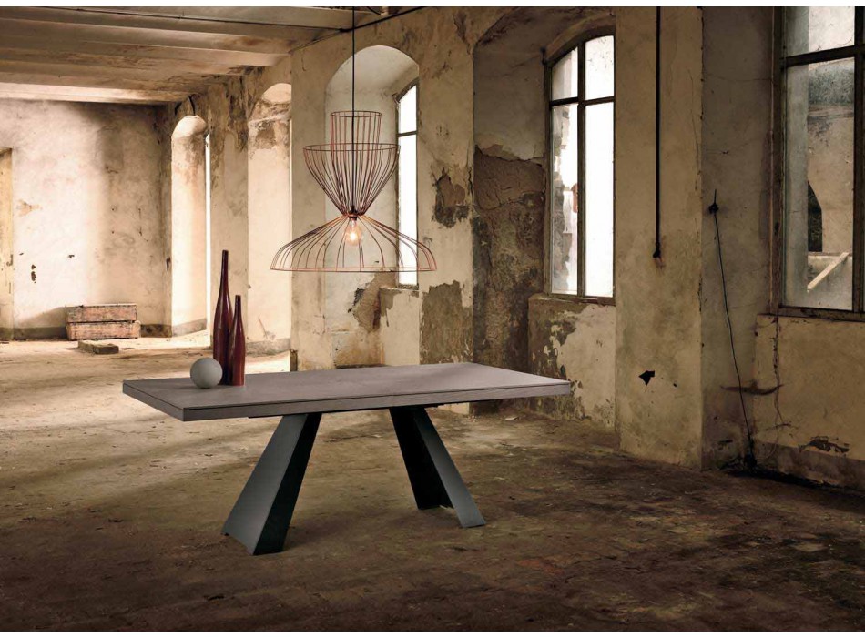 Rozkładany stół w drewnie dębowym z Włoch Zerba Viadurini