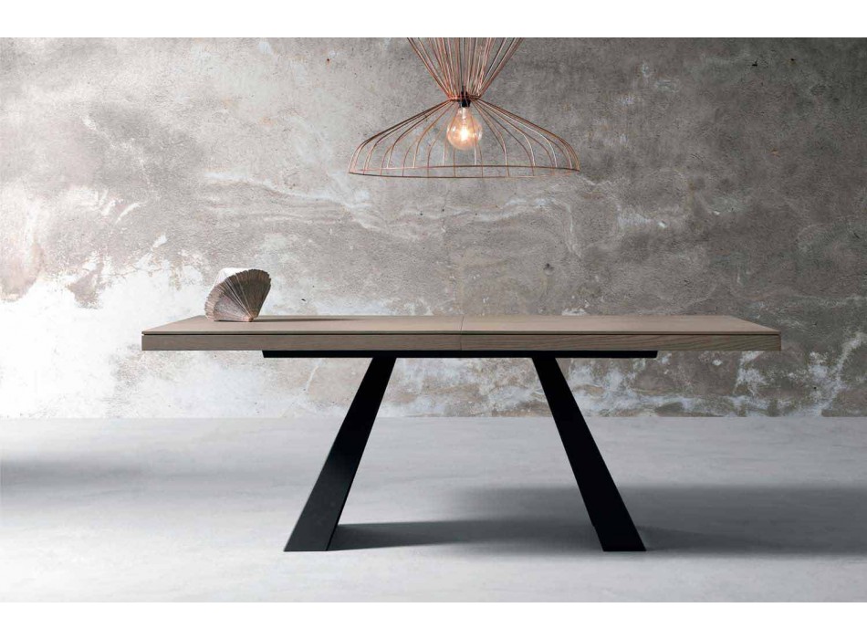Rozkładany stół w drewnie dębowym z Włoch Zerba Viadurini