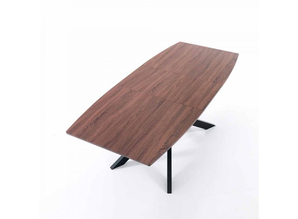 Rozkładany stół projektowy z MDF i metalu, Torquato Viadurini