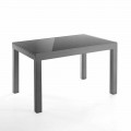 Designowalny rozkładany stół ze szkła i metalu - Guerriero