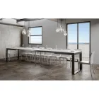 Rozkładany stół o nowoczesnym designie z drewna melaminowego - Badesi Viadurini