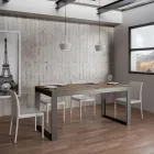 Rozkładany stół o nowoczesnym designie z drewna melaminowego - Badesi Viadurini