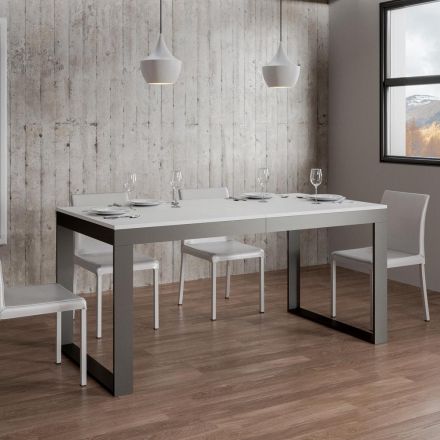 Rozkładany stół o nowoczesnym designie z drewna melaminowego - Badesi Viadurini