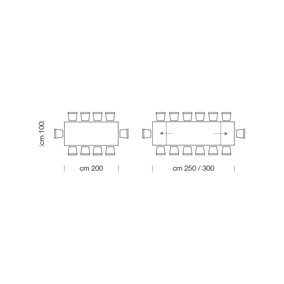 Rozkładany stół do 14 miejsc z fornirowanego drewna Made in Italy - Grotta Viadurini