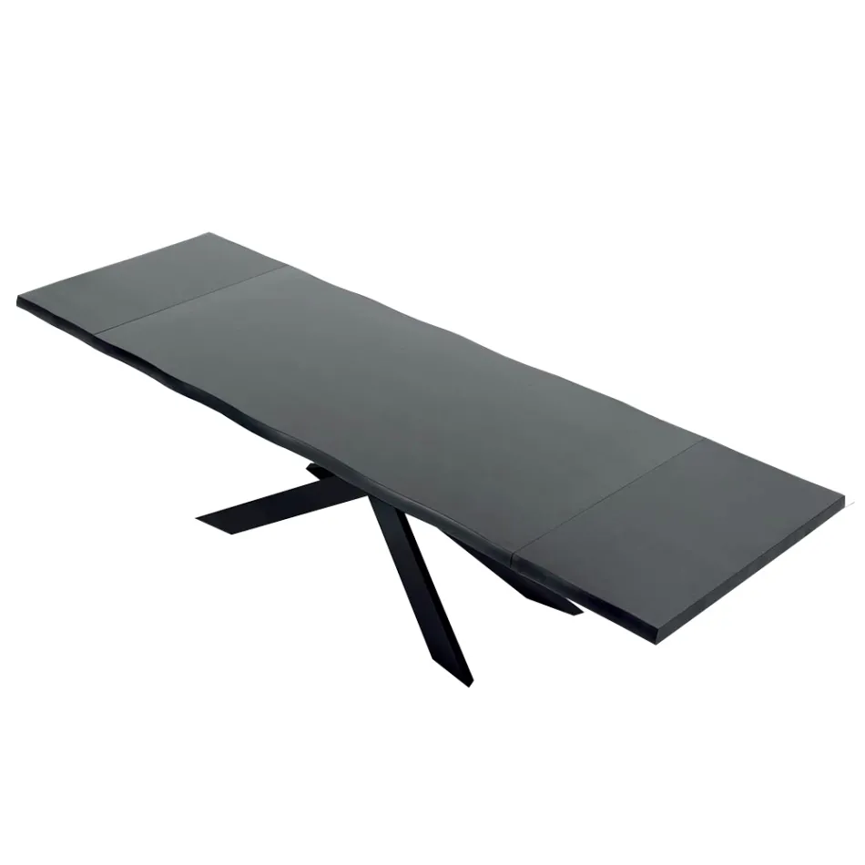 Rozkładany stół do 14 miejsc z fornirowanego drewna Made in Italy - Grotta Viadurini