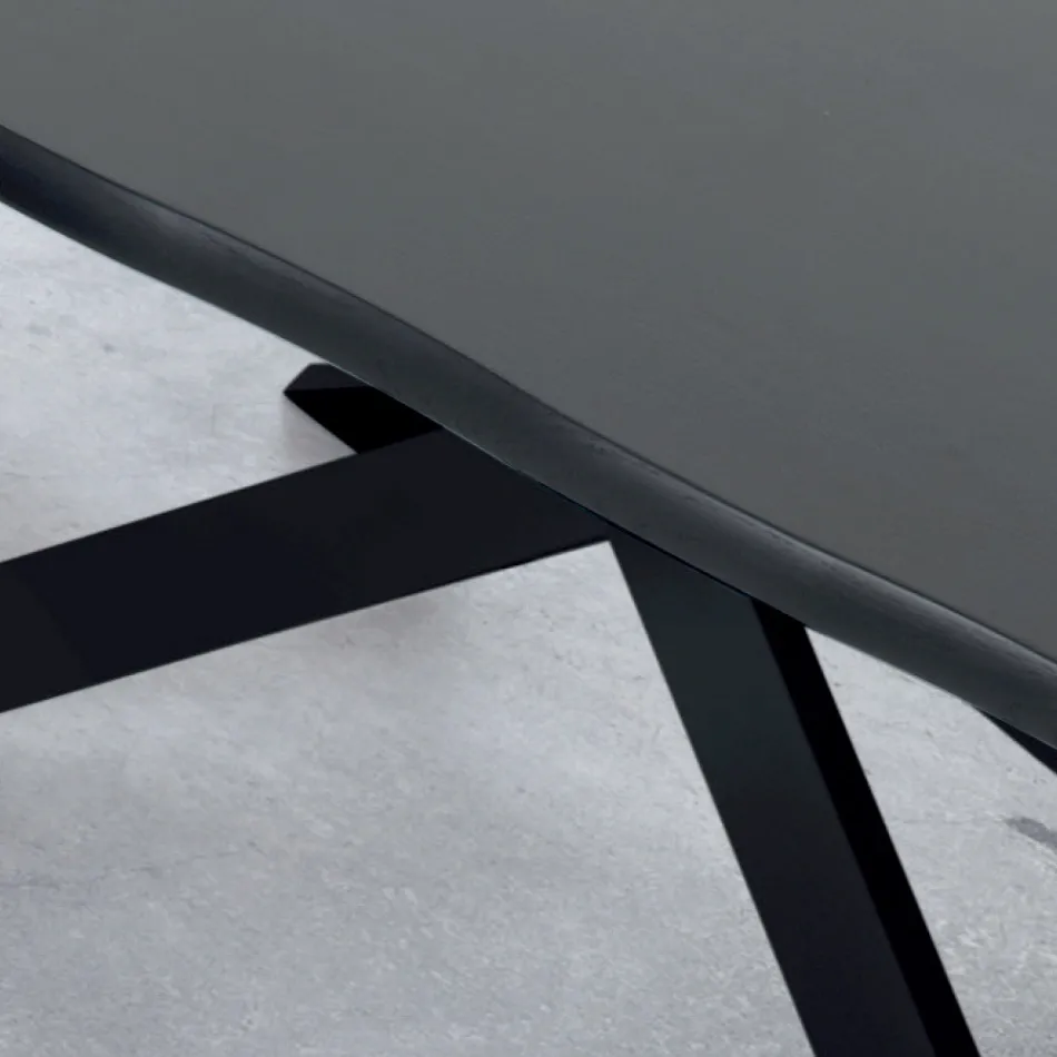 Rozkładany stół do 14 miejsc z fornirowanego drewna Made in Italy - Grotta Viadurini