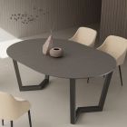 Rozkładany stół do 180 cm Okrągły laminowany Hpl Made in Italy - Bastiano Viadurini