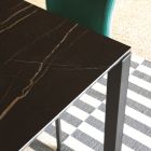 Rozkładany stół do 230 cm w metalowym i ceramicznym blacie - Klaus Viadurini