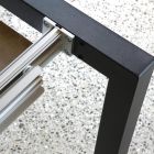 Stół rozkładany do 230 cm w blacie z metalu i szkła ceramicznego - Klaus Viadurini