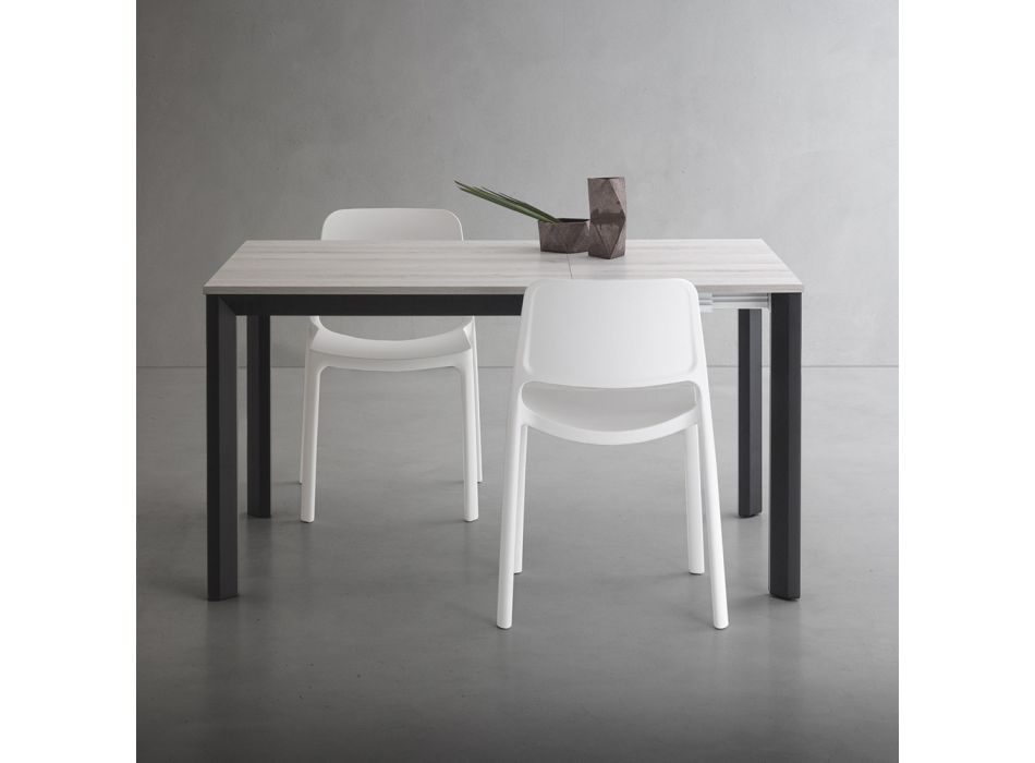 Stół rozkładany do kwadratu do 232 cm z HPL Made in Italy - Filiberto Viadurini