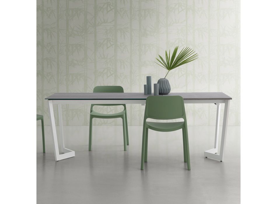 Stół rozkładany do 238 cm z blatem Laminam Made in Italy - Pablito Viadurini