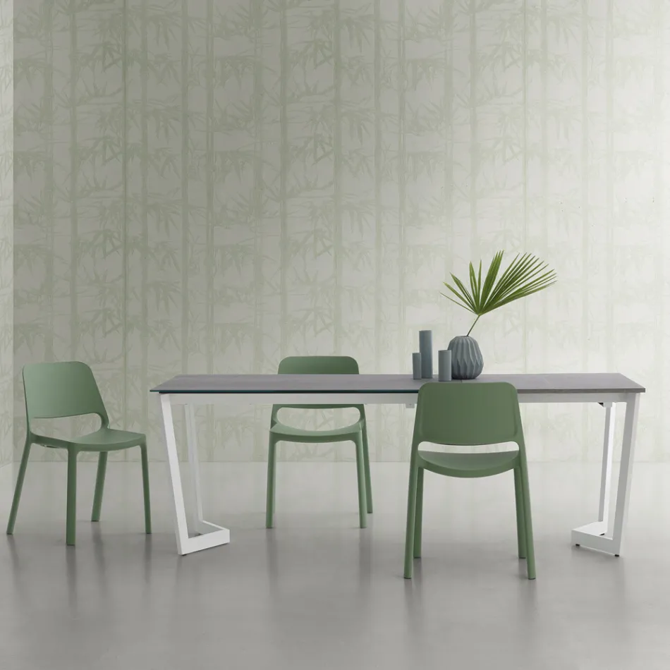 Stół rozkładany do 238 cm z blatem Laminam Made in Italy - Pablito Viadurini