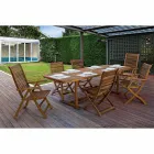 Rozkładany drewniany stół ogrodowy do 240 cm firmy Design - Roxen Viadurini