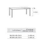 Stół rozkładany do 240 cm Blat z laminatu Made in Italy - Filiberto Viadurini