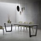 Rozkładany stół do 300 cm metalowa podstawa Made in Italy - Bastiano Viadurini