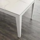 Stół rozkładany Cagliari do 380 cm ze szkła ceramicznego i metalu Viadurini