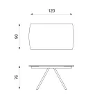 Stół rozkładany do 180 cm z ceramiki na szkle i metalu - Lozzolo Viadurini