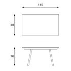 Stół rozkładany do 200 cm z kamienia spiekanego z efektem marmuru - ananas Viadurini