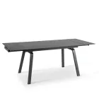 Stół rozkładany do 200 cm z kamienia spiekanego z efektem marmuru - ananas Viadurini