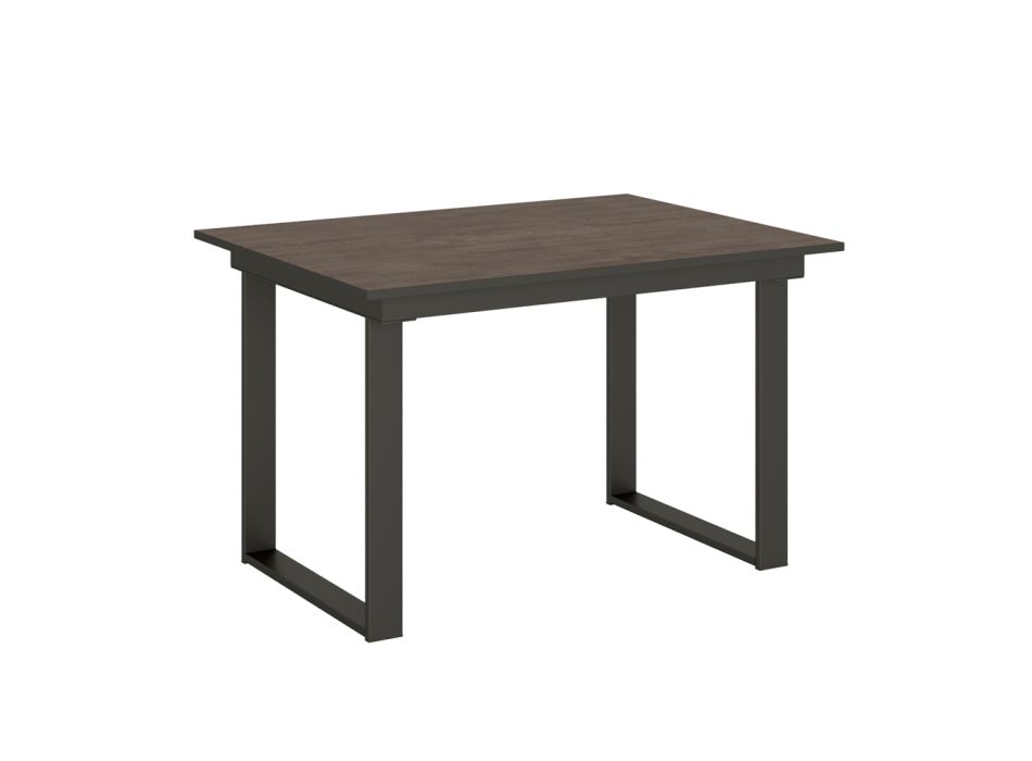 Stół rozkładany do 220 cm z drewna i żelaza Wyprodukowano we Włoszech - Nuvola Viadurini