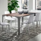Stół rozkładany do 222 cm z efektem drewna Hpl Made in Italy - Vulcano Viadurini