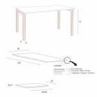 Rozkładany stół do 238 cm z laminatu i metalu Made in Italy - Remigio Viadurini