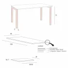 Rozkładany stół do 238 cm z laminatu i metalu Made in Italy - Remigio Viadurini