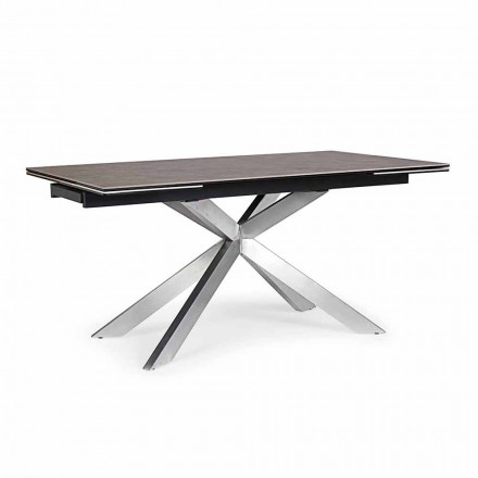 Stół rozkładany do 240 cm z blatem ceramicznym Homemotion - Avici Viadurini