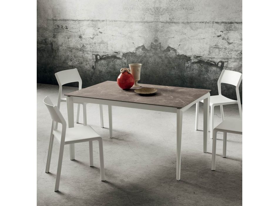 Rozkładany stół do 240 cm z blatem HPL Wyprodukowano we Włoszech - Fantastycznie Viadurini