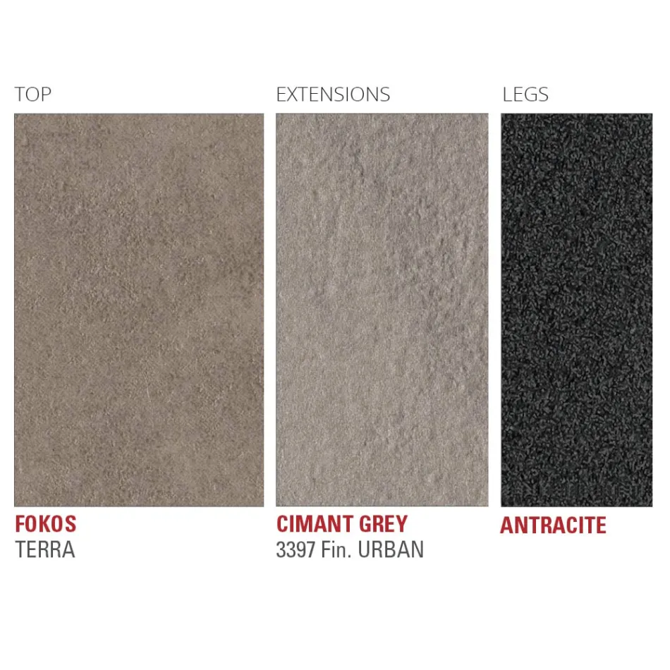 Rozkładany stół do 240 cm z blatem Laminam Wyprodukowano we Włoszech - maltański Viadurini