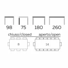 Stół rozkładany do 260 cm z kamionki, marmuru i drewna Made in Italy - Malita Viadurini