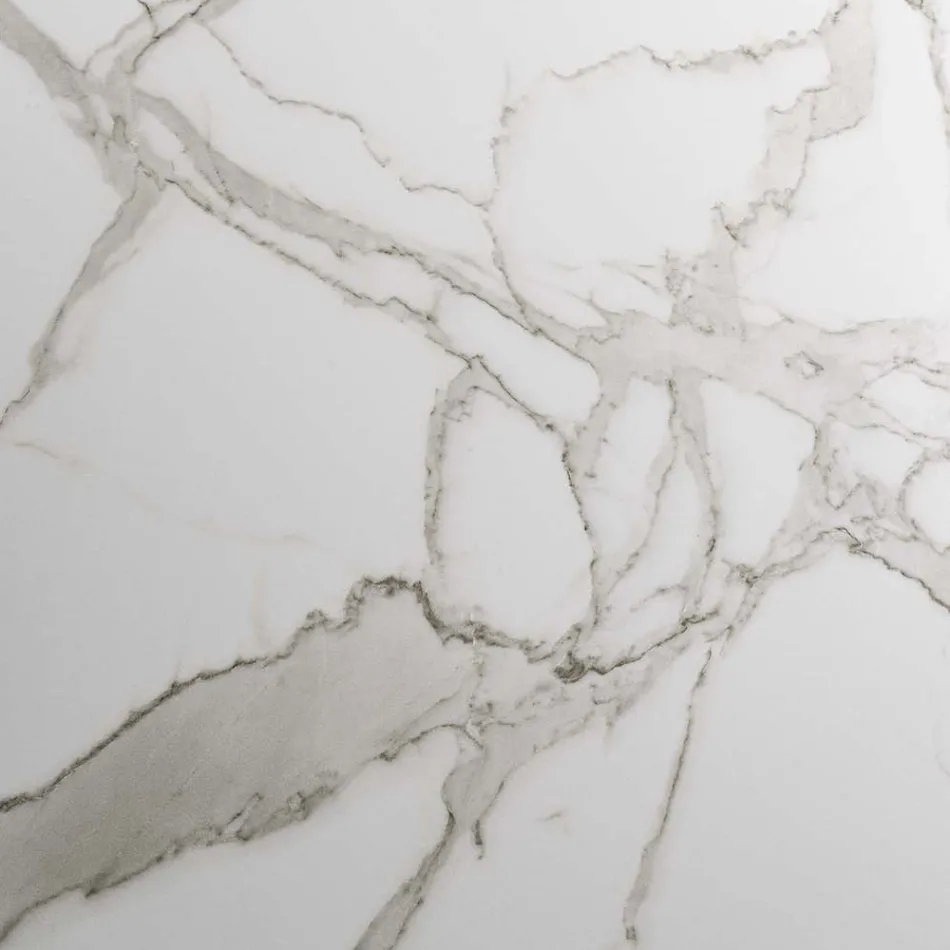 Rozkładany stół do 280 cm ze stali i matowego szkła ceramicznego - Viterbo Viadurini