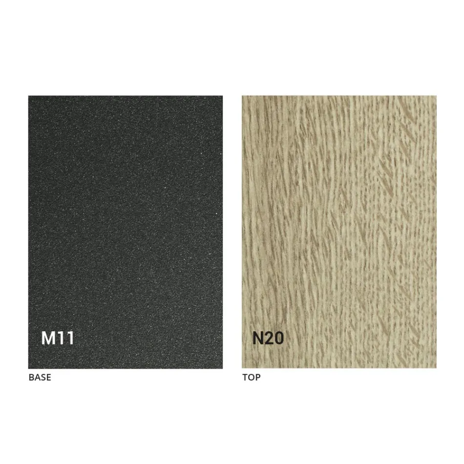 Rozkładany stół do 280 cm z drewna i metalu Made in Italy - Gallotto Viadurini